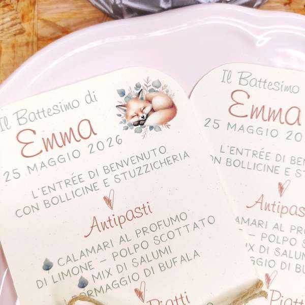 menù battesimo bimba